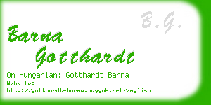 barna gotthardt business card